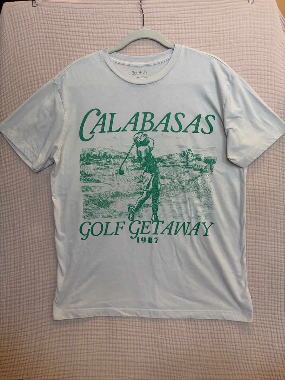 Zoe + Liv Calabasas Golf Getaway 1987 Graphic Tee Golf Shirt M